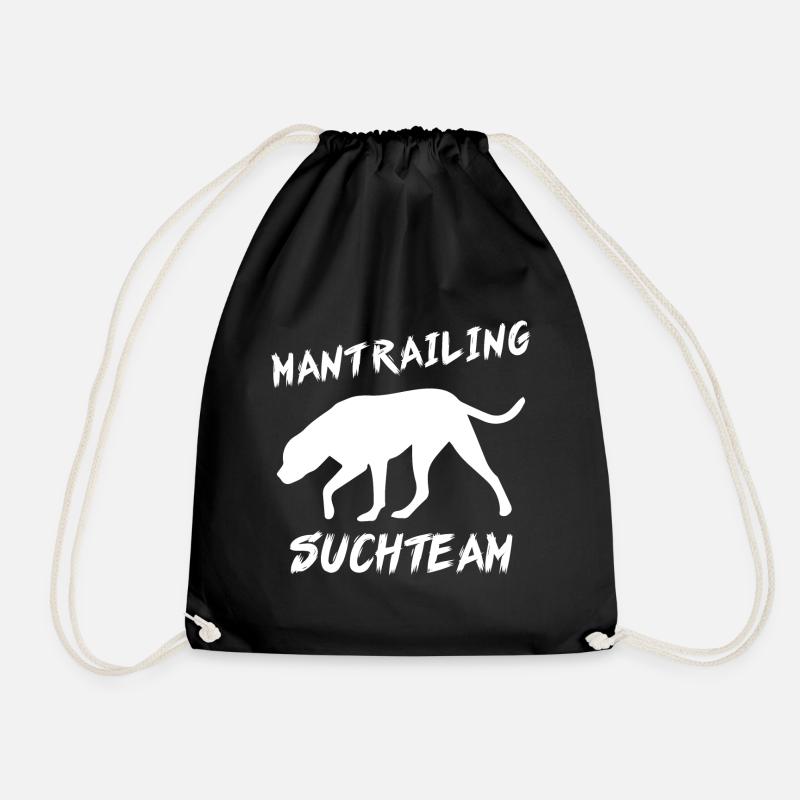 Mantrailing suchteam Geschenk Findehund Hunde - Turnbeutel - Schwarz