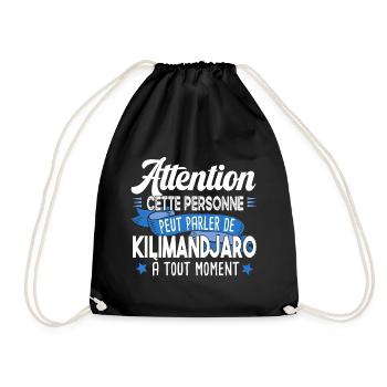 Kilimandjaro 2022 Montagne Tanzanie Afrique - Sac de sport léger - noir - Devant
