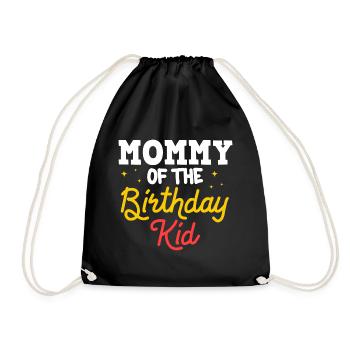 Circus Birthday Party Mama Theme Ringmaster - Drawstring Bag - black - Front