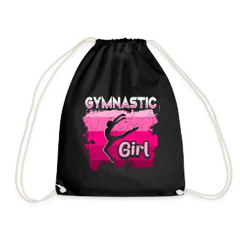 Gymnastique Filles Gymnaste Acrobaties - Sac de sport léger - noir - Devant