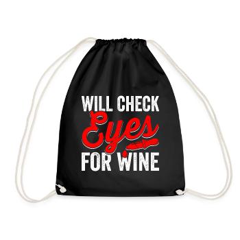 The ophthalmologist will check the eyes for wine - Drawstring Bag - black - Front