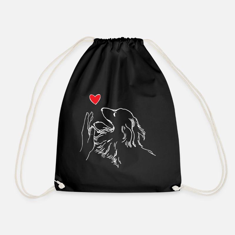 Dachshund Heart Hand Dachshund High Five - Turnbeutel - Schwarz