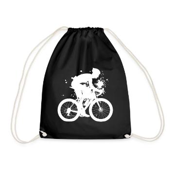 Rennradfahren Roadbike Damen Rennradfahrer - Turnbeutel - Schwarz - Vorne