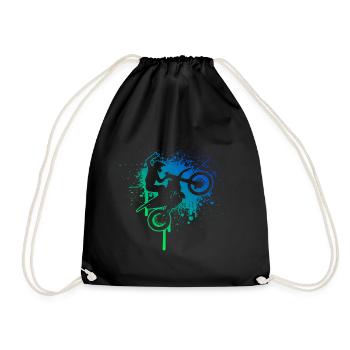 Men's Freestyle Motocross Motocross Supermoto - Drawstring Bag - black - Front
