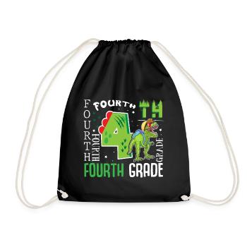 T-Rex Dino de 4e année - Sac de sport léger - noir - Devant