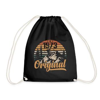 Original 1973 Retro 1973 Vintage 1973 Anniversaire - Sac de sport léger - noir - Devant