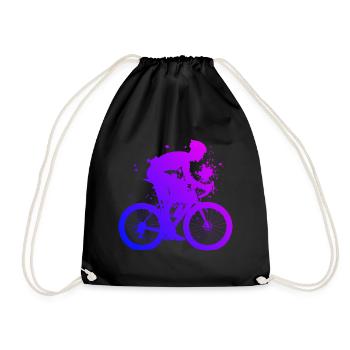 Road Cyclist Road Bike Road Cycling Road Bike - Drawstring Bag - black - Front