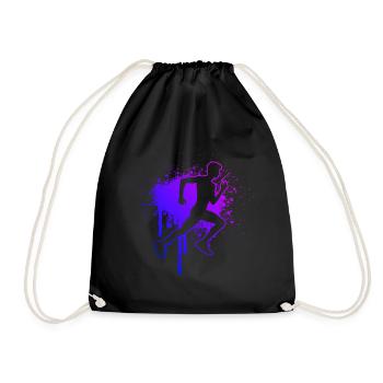 Cross Country Running Race Running Jogging - Drawstring Bag - black - Front