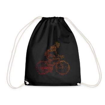 Cycling Cycling Cycling Ladies Cyclists - Drawstring Bag - black - Front