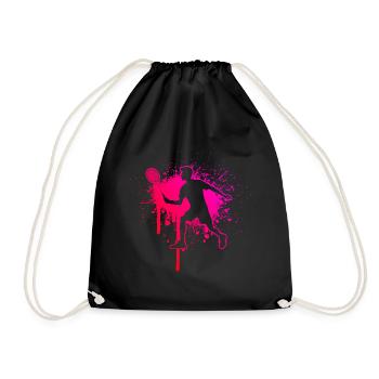 Squash Men's Women's Badminton Badmintons - Drawstring Bag - black - Front