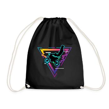 motocross - Drawstring Bag - black - Front