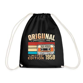 Original 1958, Legendary since 1958 Vintage 1958 - Drawstring Bag - black - Front