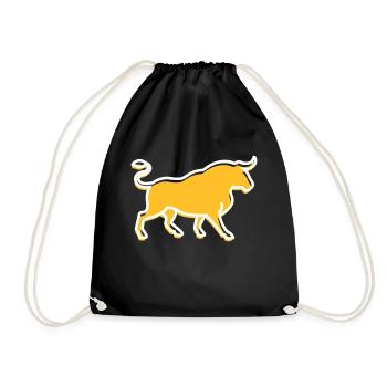Un taureau sauvage - Sac de sport léger - noir - Devant