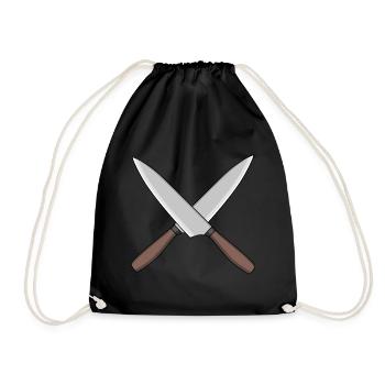 cuisinier couteau de cuisine cuisiniers cuisinier - Sac de sport léger - noir - Devant
