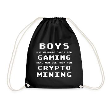 Jungen Gaming Krypto Mining Btc Trader Bitcoin Lie - Turnbeutel - Schwarz - Vorne