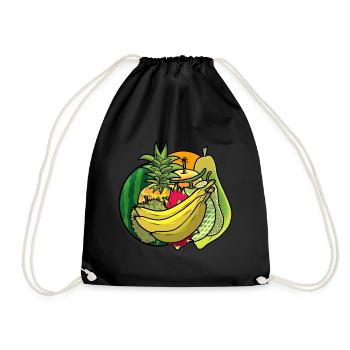 Summer Vitamins Fruit Fruits Refreshment Diet - Drawstring Bag - black - Front