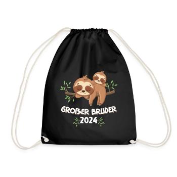 Big Brother 2024 Sloth - Drawstring Bag - black - Front