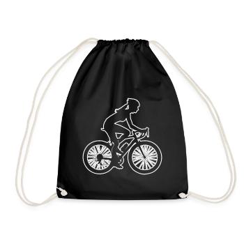 Men's Bike Cyclist Mtb Cycling - Drawstring Bag - black - Front