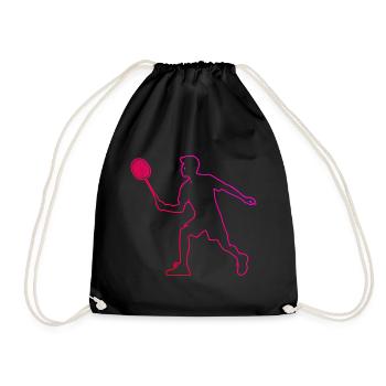 Badminton Women Badminton Badminton Player - Drawstring Bag - black - Front
