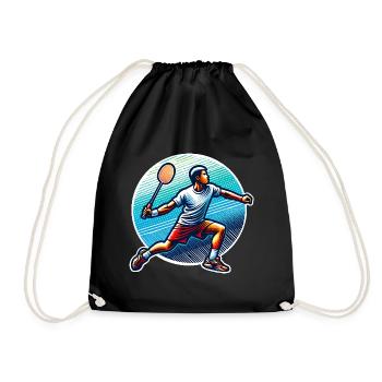 Badminton - Drawstring Bag - black - Front
