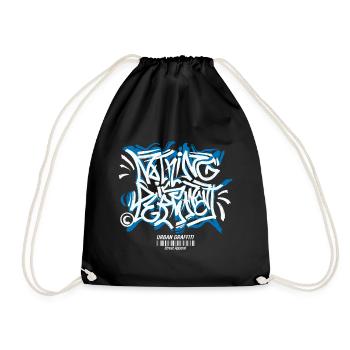 Streetwear Urban Graffiti - Drawstring Bag - black - Front