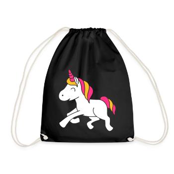 Glückliches Baby Einhorn - Happy Baby Unicorn - Sac de sport léger - noir - Devant
