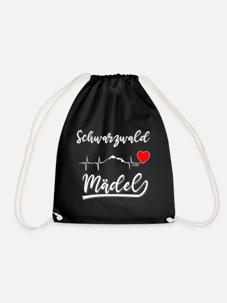 Schwarzwald Mädel ♥ - Turnbeutel - Schwarz