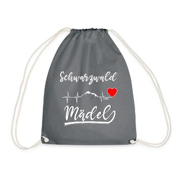 Schwarzwald Mädel ♥ - Turnbeutel - Grau - Vorne