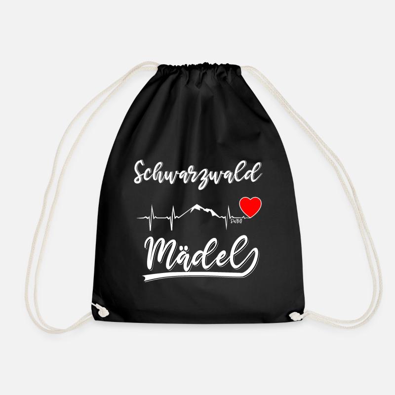 Schwarzwald Mädel ♥ - Turnbeutel - Schwarz