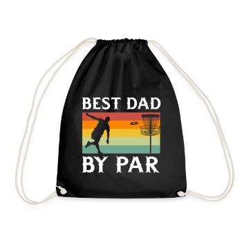 Disc Golf Frisbee Golf Ultimate Frisbee Retro Disc - Drawstring Bag - black - Front