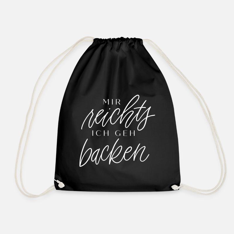 Mir reichts ich geh backen - Turnbeutel - Schwarz