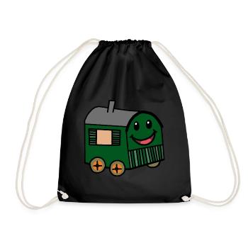 Happy Bauwagen Hut House Garden House Nature - Sac de sport léger - noir - Devant