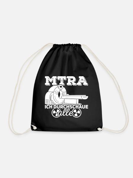 MTRA Dunkel Röntgen Assistent Radiologe Radiologie - Turnbeutel - Schwarz