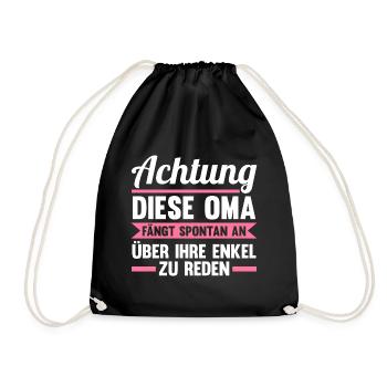 Großmutter Großmama Omi Oma - Turnbeutel - Schwarz - Vorne
