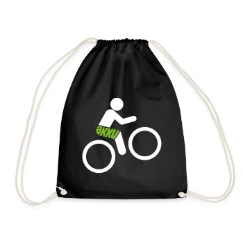 Bike - eco - without battery - funny saying - Drawstring Bag - black - Front