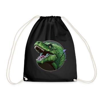 Wilder Tyrannosaurus und prähistorischer T-Rex - Turnbeutel - Schwarz - Vorne