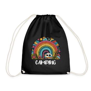 Camping Caravan Caravan Freedom Summer Tenting - Drawstring Bag - black - Front