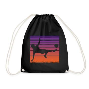Joueurs de football - Sac de sport léger - noir - Devant