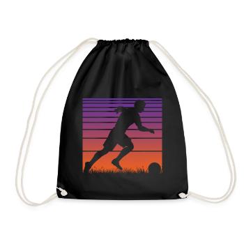 Joueurs de football - Sac de sport léger - noir - Devant
