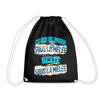 ce qui se passe sous la mélée reste sous la mêlée - Sac de sport léger - noir - Devant