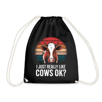 Éleveur de vaches Ferme Éleveur de vaches - Sac de sport léger - noir - Devant