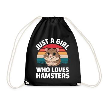 Hamster - Turnbeutel - Schwarz - Vorne