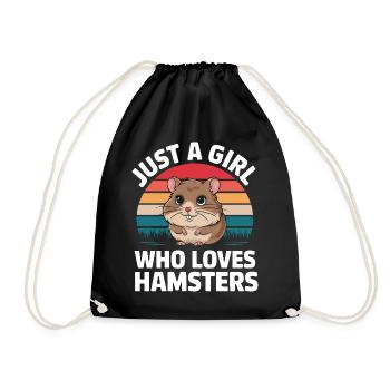 Hamster - Turnbeutel - Schwarz - Vorne