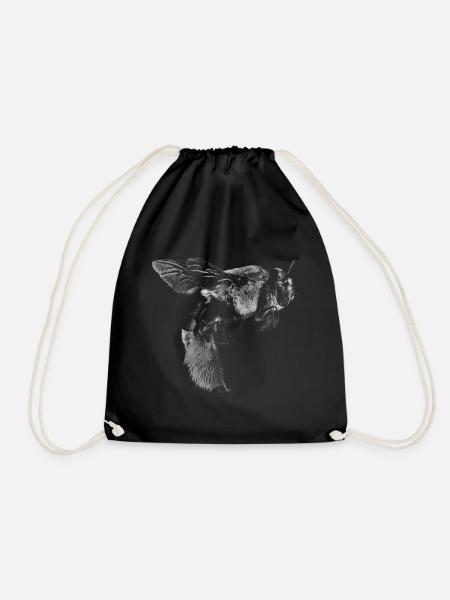Biene Bienen Design - Turnbeutel - Schwarz