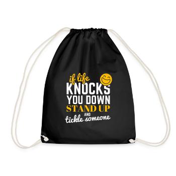 Chatouilles tickle amusant amusant rire drôle amusant fun - Sac de sport léger - noir - Devant