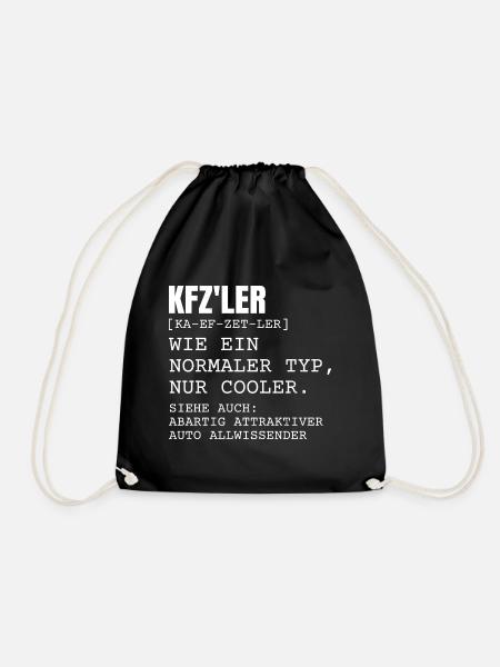 KFZ'ler Auto Mechatroniker Definition - Turnbeutel - Schwarz