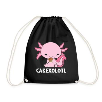 Cakexolotl Kuchen Axolotl - Turnbeutel - Schwarz - Vorne
