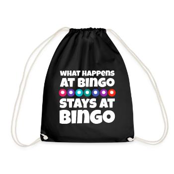Ce qui se passe au bingo reste au bingo lucky bingo - Sac de sport léger - noir - Devant