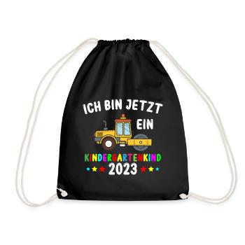 Kindergartenkind 2023 Kita Start Kindergarten - Turnbeutel - Schwarz - Vorne