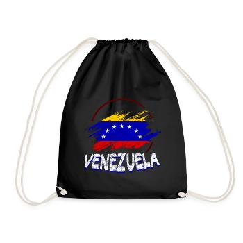 Venezuela Flag - Drawstring Bag - black - Front